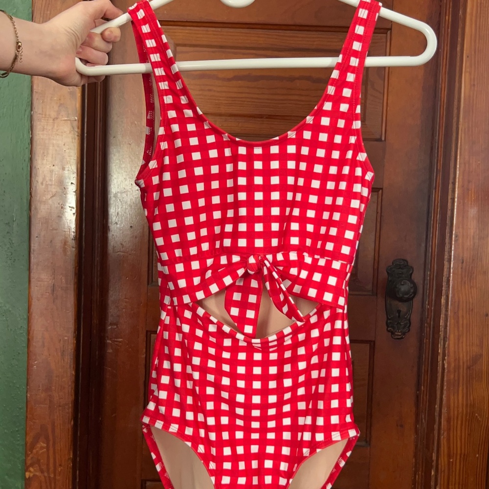 Limericki red gingham swimsuit